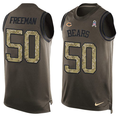 Nike Bears #50 Jerrell Freeman Green Men's Stitched NFL Limited Salute To Service Tank Top Jersey - 副本