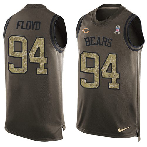 Nike Bears #94 Leonard Floyd Green Men's Stitched NFL Limited Salute To Service Tank Top Jersey - 副本