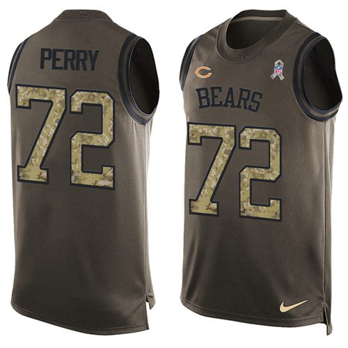 Nike Bears #72 William Perry Green Men's Stitched NFL Limited Salute To Service Tank Top Jersey - 副本