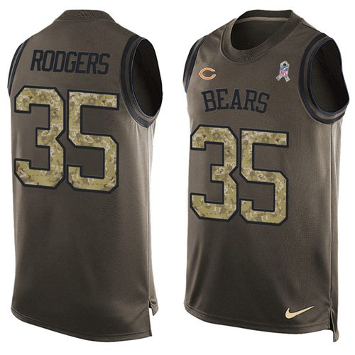 Nike Bears #35 Jacquizz Rodgers Green Men's Stitched NFL Limited Salute To Service Tank Top Jersey