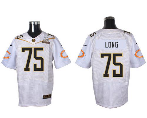 Nike Bears #75 Kyle Long White 2016 Pro Bowl Men's Stitched NFL Elite Jersey