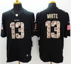 New Chicago Bears #13 Kevin White Black Men's Stitched NFL Limited Salute to Service Jersey