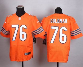 Nike Chicago Bears#76 Eddie Goldman Orange Alternate Men's Stitched NFL Elite Jersey