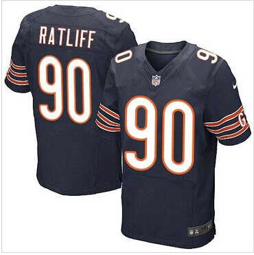 NEW Chicago Bears #90 Jeremiah Ratliff Navy Blue Team Color NFL Elite Jersey