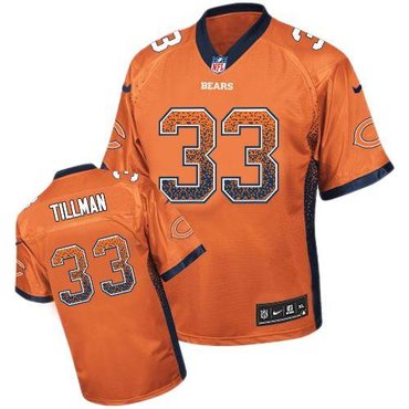 NEW Chicago Bears 33 Charles Tillman Orange Alternate Stitched NFL Elite Drift Fashion Jersey