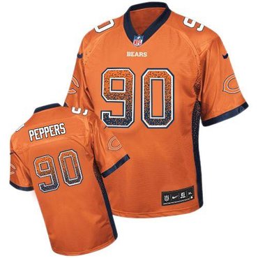 NEW Chicago Bears 90 Julius Peppers Orange Alternate Stitched NFL Elite Drift Fashion Jersey