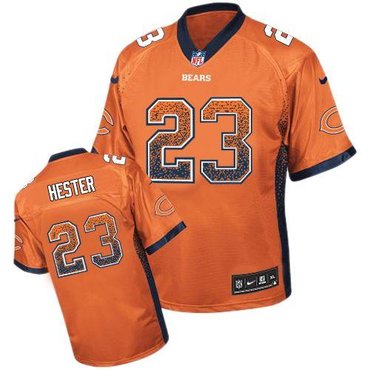 NEW Chicago Bears 23 Devin Hester Orange Alternate Stitched NFL Elite Drift Fashion Jersey