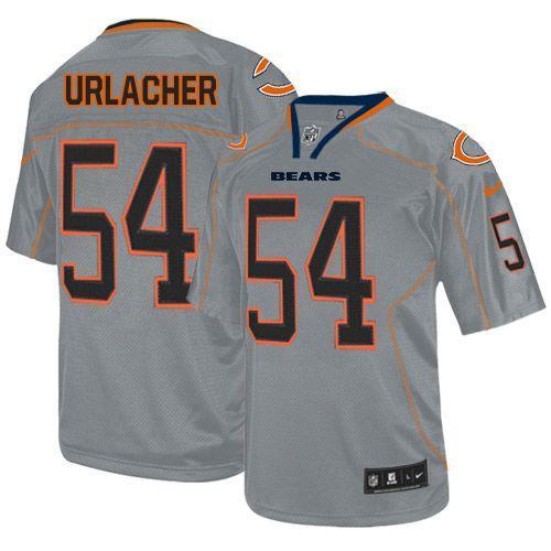 NEW NFL Chicago Bears 54 Brian Urlacher Lights Out Grey Jerseys(Elite)