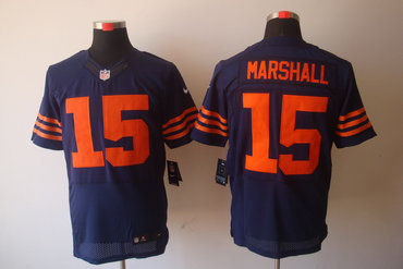 2012 NEW NFL Chicago Bears 15 brandon marshall Blue Orange number Jerseys (Elite)