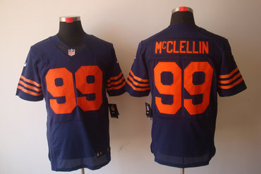 2012 NEW NFL Chicago Bears 99 Shea McClellin Blue Orange number Jerseys (Elite)