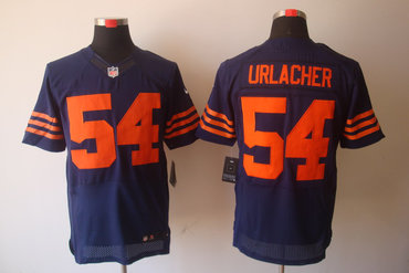 2012 NEW NFL Chicago Bears 54 Brian Urlacher Blue Orange number Jerseys (Elite)