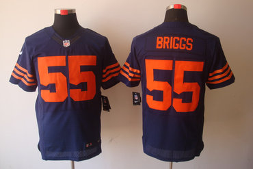 2012 NEW NFL Chicago Bears 55 Lance Briggs Blue Orange number Jerseys (Elite)