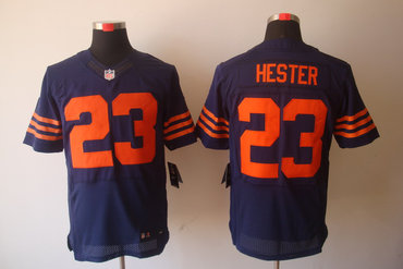 2012 NEW NFL Chicago Bears 23 Devin Hester Blue Orange number Jerseys (Elite)