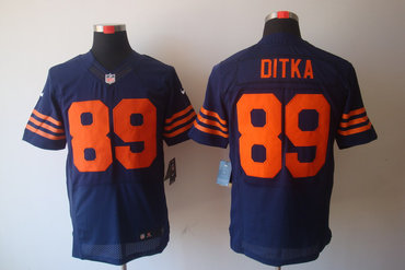 2012 NEW NFL Chicago Bears 89 mike ditka Blue Orange number Jerseys (Elite)