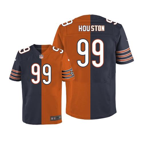 Nike Bears #99 Lamarr Houston Navy Blue Orange Men's Stitched NFL Elite Split Jersey