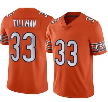 Men's Chicago Bears #33 Charles Tillman Orange Stitched Football Jersey