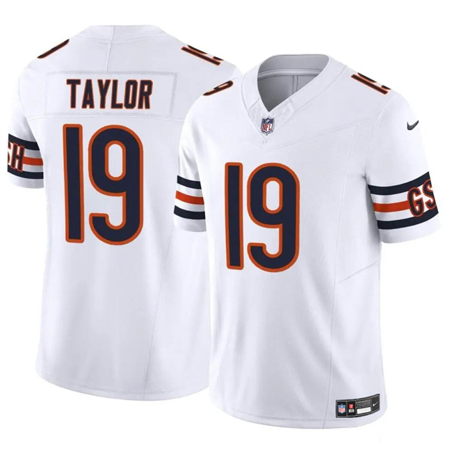 Men's Chicago Bears #19 Tory Taylor White 2023 F.U.S.E. Vapor Stitched Football Jersey