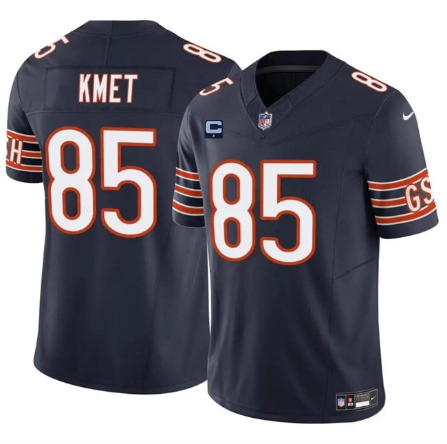 Men's Chicago Bears #85 Cole Kmet Navy 2024 F.U.S.E. With 1-Star C Patch Vapor Untouchable Limited Stitched Football Jersey