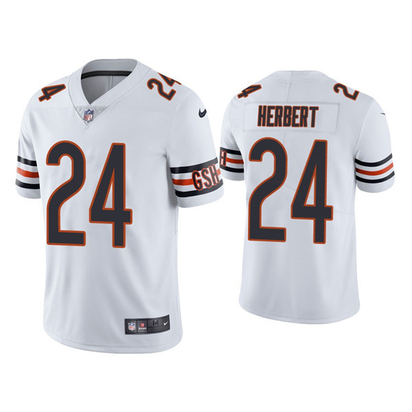 Men's Chicago Bears #24 Khalil Herbert White Vapor Untouchable Limited Stitched Jersey