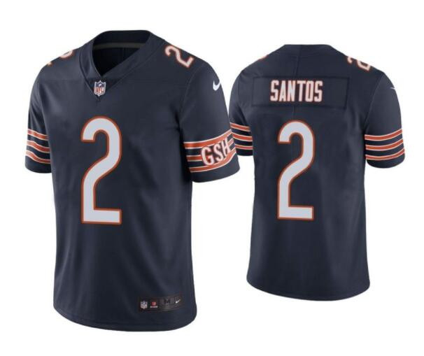 Men's Chicago Bears #2 Cairo Santos Navy Vapor Untouchable Limited Stitched Jersey