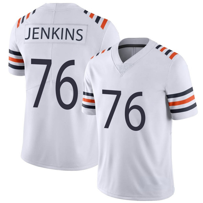 Men's Chicago Bears #76 Teven Jenkins White 2021 Vapor Untouchable Stitched NFL Nike Alternate Classic Limited Jersey