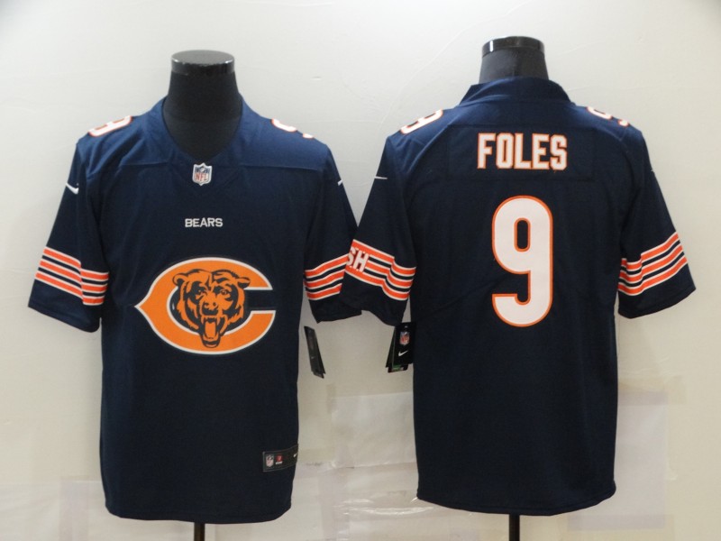 Nike Bears 9 Nick Foles Navy Team Big Logo Vapor Untouchable Limited Jersey