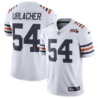 Men's Chicago Bears #54 Brian Urlacher White 2019 100th Season Alternate Classic Limited Jersey