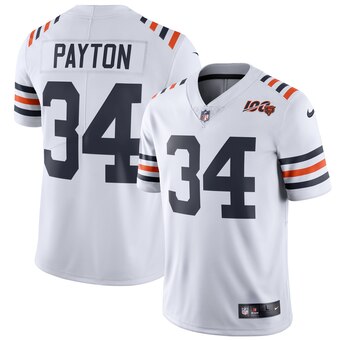 Men's Chicago Bears #34 Walter Payton White 2019 100th Season Alternate Classic Player Limited Jersey