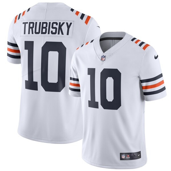 Nike Bears 10 Mitchell Trubisky White 2019 Alternate Classic Vapor Untouchable Limited Jersey