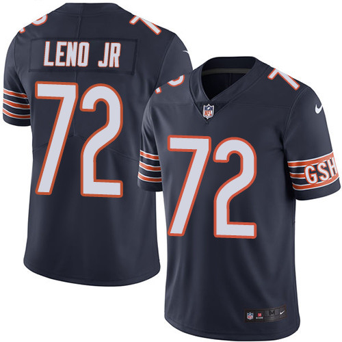 Bears #72 Charles Leno Jr Navy Blue Team Color Men's Stitched Football Vapor Untouchable Limited Jersey