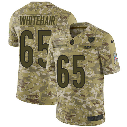 Bears #65 Cody Whitehair Camo Men's Stitched Football Limited 2018 Salute To Service Jersey