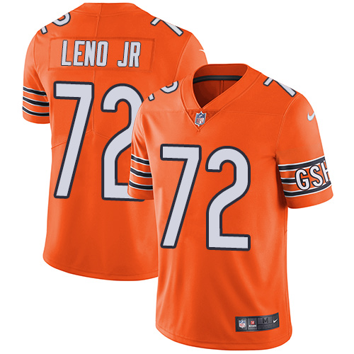 Bears #72 Charles Leno Jr Orange Men's Stitched Football Limited Rush Jersey