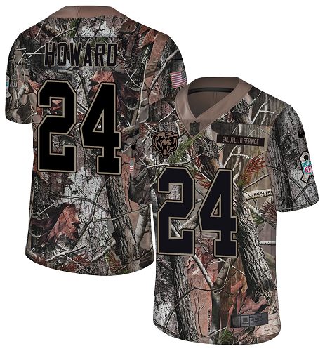 Nike Bears #24 Jordan Howard Camo Men's Stitched NFL Limited Rush Realtree Jersey