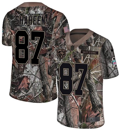 Nike Bears #87 Adam Shaheen Camo Men's Stitched NFL Limited Rush Realtree Jersey