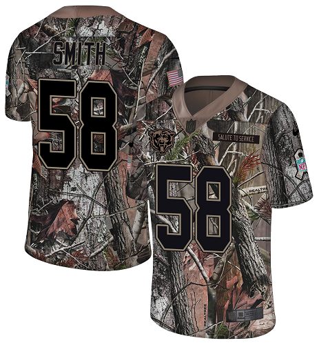 Nike Bears #58 Roquan Smith Camo Men's Stitched NFL Limited Rush Realtree Jersey