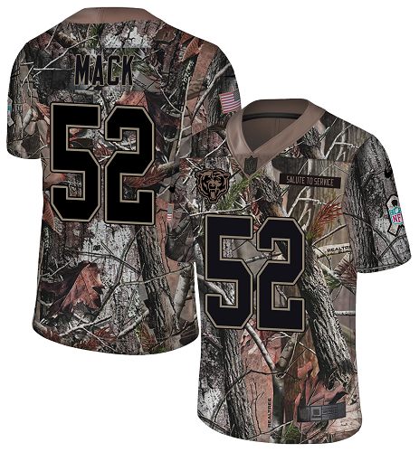 Nike Bears #52 Khalil Mack Camo Men's Stitched NFL Limited Rush Realtree Jersey