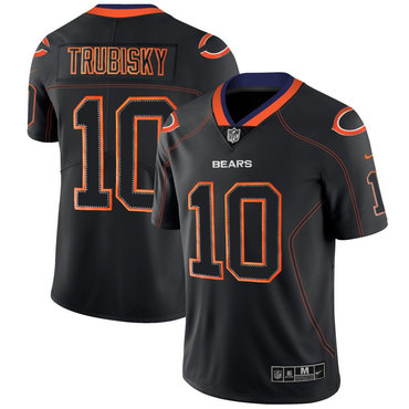 Nike Bears 10 Mitchell Trubisky Black Shadow Legend Limited Jersey