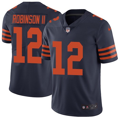 Nike Bears 12 Allen Robinson II Navy Throwback Vapor Untouchable Limited Jersey