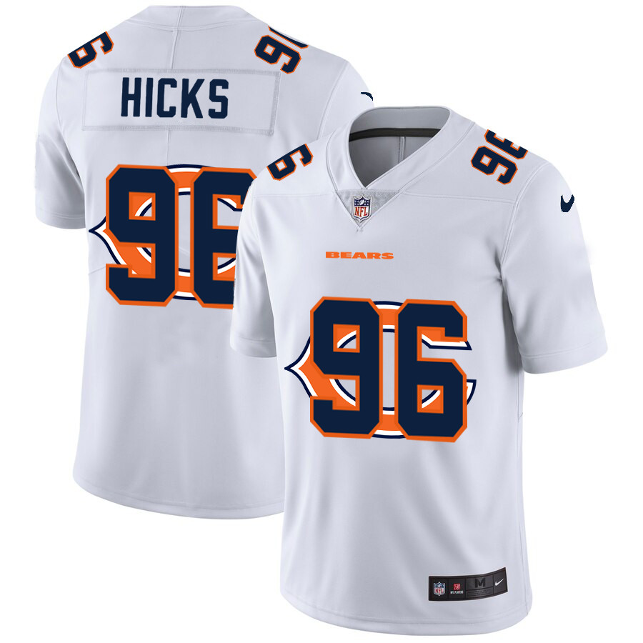 Nike Bears 96 Akiem Hicks White Shadow Logo Limited Jersey