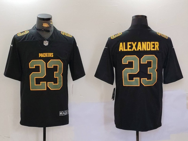 Men's Green Bay Packers #23 Jaire Alexander Black Fashion Vapor Limited Stitched Football Jersey 2