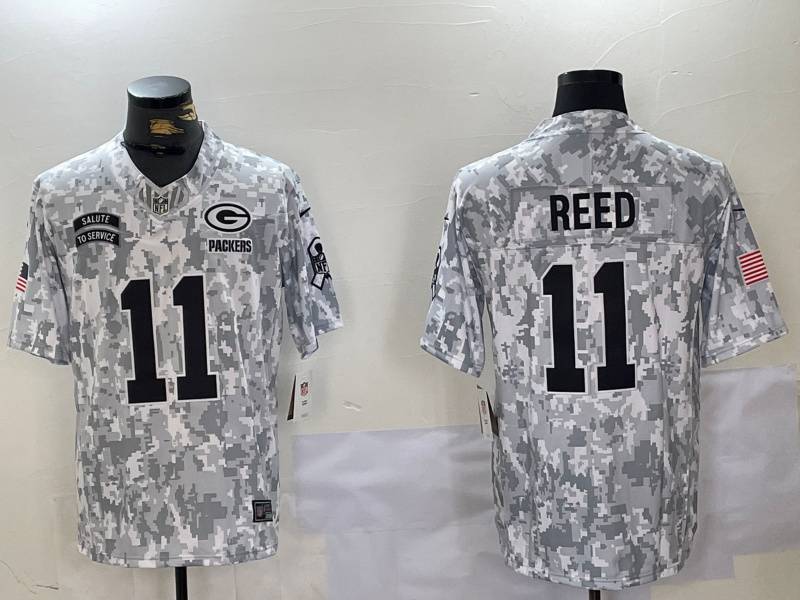 men's green bay packers #11 jayden reed 2024 f.u.s.e arctic camo salute to service limited stitched football jersey_副本