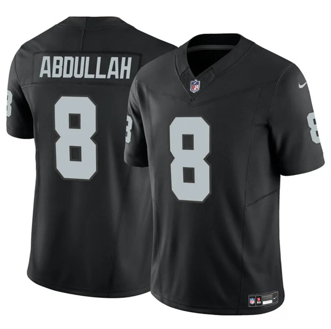 Men's Las Vegas Raiders #8 Ameer Abdullah Black 2024 F.U.S.E Vapor Stitched Football Jersey