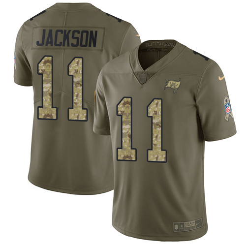 Nike Buccaneers #11 DeSean Jackson Olive Camo Men's Stitched NFL Limited 2017 Salute To Service Jersey