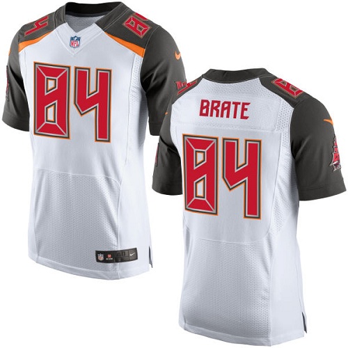 Men's Nike Tampa Bay Buccaneers #84 Cameron Brate Elite White NFL Jersey