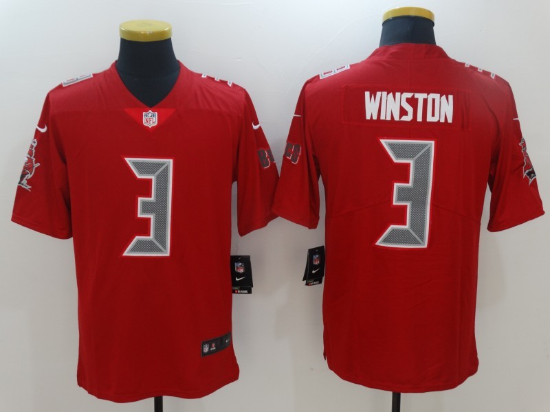 Nike Buccaneers 3 Jameis Winston Red Color Rush Limited Jersey