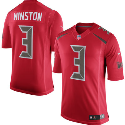 Men's Tampa Bay Buccaneers #3 Jameis Winston Nike Red Color Rush Elite Jersey