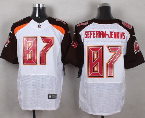 Nike Buccaneers #87 Austin Seferian-Jenkins White Men's Stitched NFL New Elite Jersey