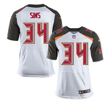 Nike Tampa Bay Buccaneers #34 Charles Sims White Men's Stitched NFL New Elite Jersey