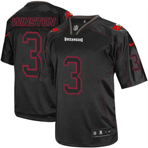 NEW Tampa Bay Buccaneers #3 Jameis Winston Lights Out Black Men's Stitched NFL Elite jersey