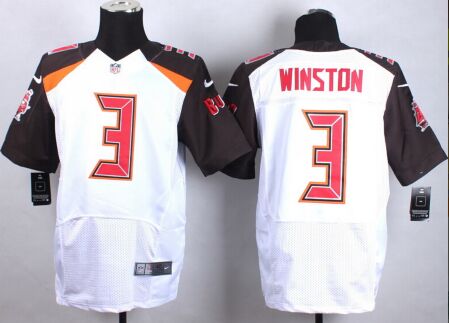 Nike Tampa Bay Buccaneers #3 Jameis Winston White Men's Stitched NFL New Elite Jersey